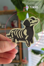 Load image into Gallery viewer, STICKER - GLOW-IN-THE-DARK SKELLY DOG
